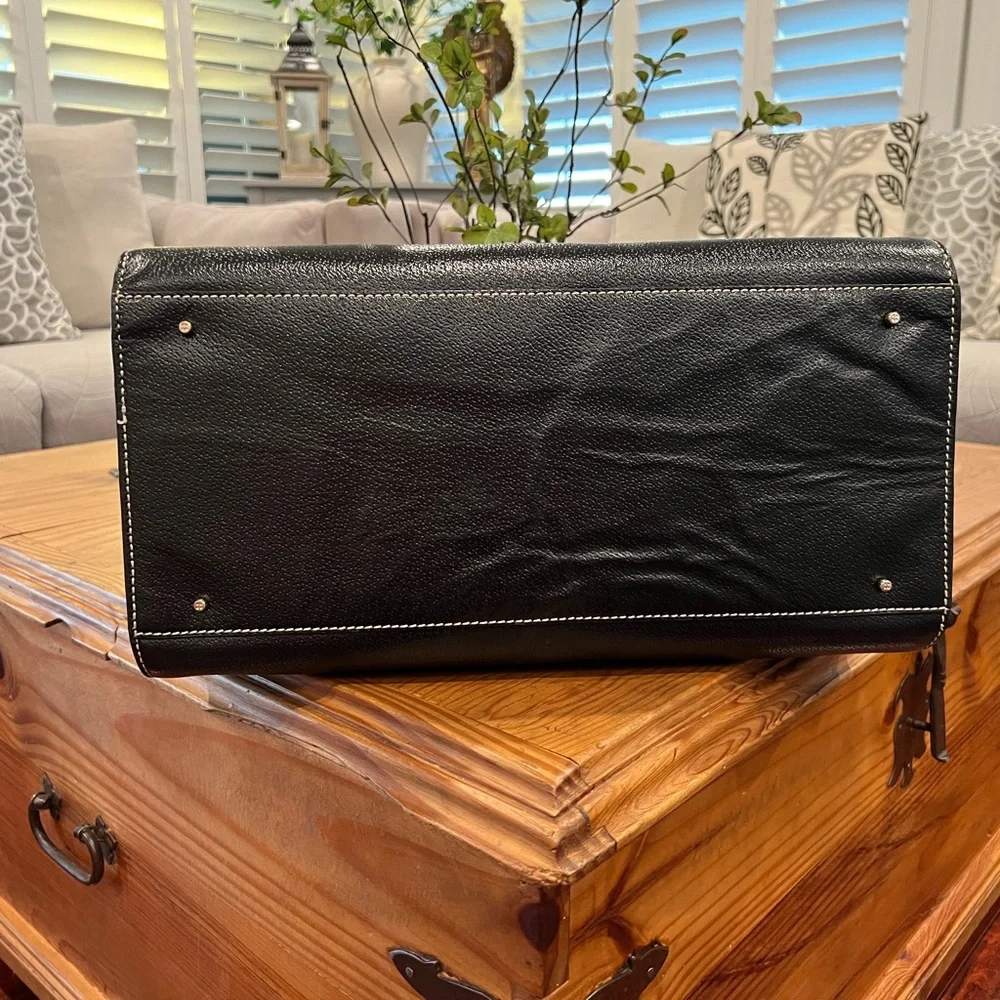 kate spade Black Leather Top-Handle Satchel